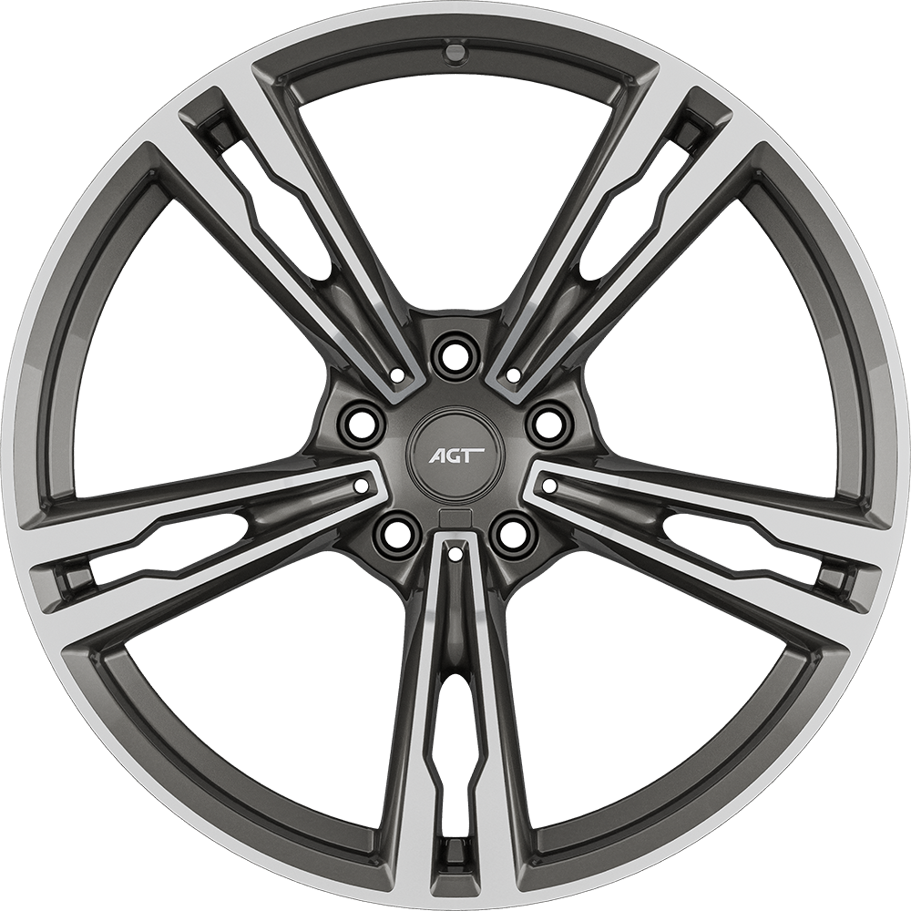 9.5X19" PCD 5X112 AGT Wheels 16265-2 66.60 mm Matt Titan Diamond