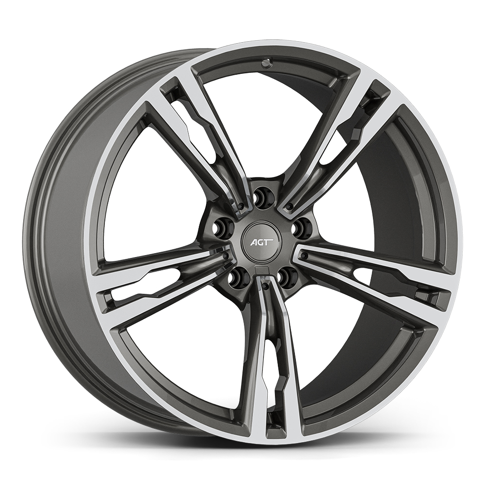 9.5X19" PCD 5X112 AGT Wheels 16265-2 66.60 mm Matt Titan Diamond