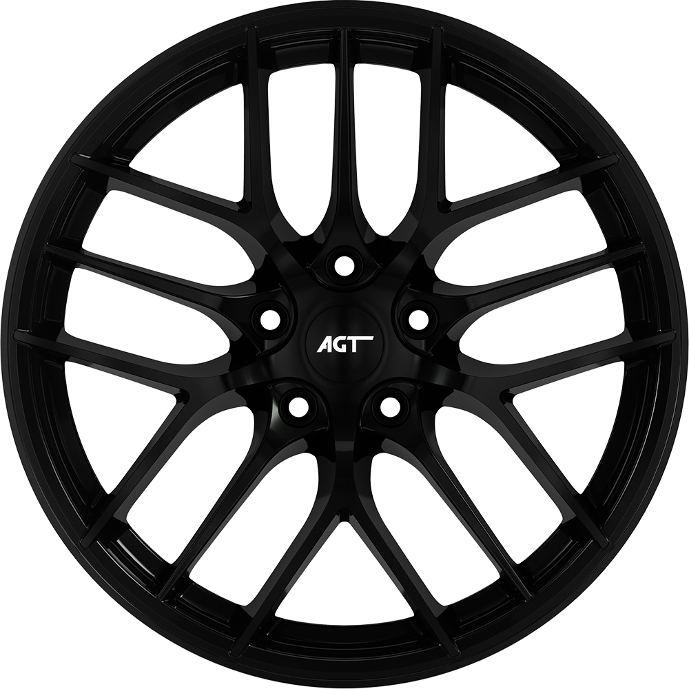 9.5X19" PCD 5X112 AGT Wheels 19121-2  ET37 73.10 mm Santorini Black