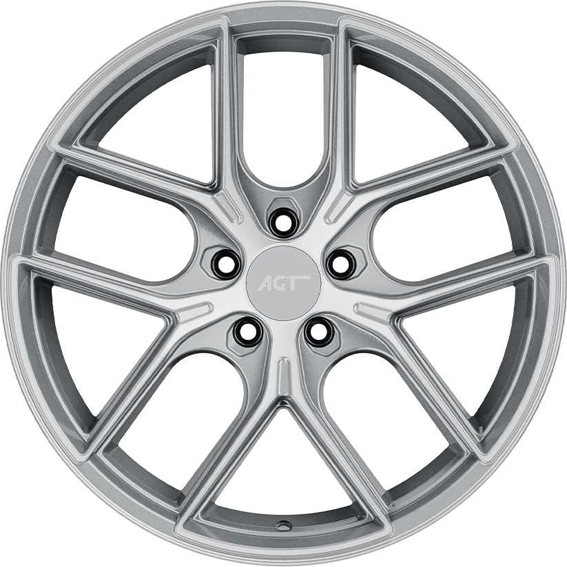 9.5X19" PCD 5X112 AGT Wheels 19258-2 FER-R01 ET35 72.6 mm Hyper Black Diamond