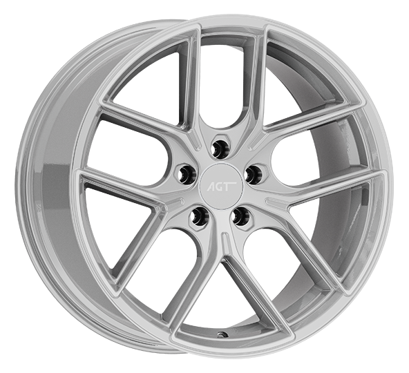 9.5X19" PCD 5X112 AGT Wheels 19258-2 FER-R01 ET35 72.60 mm Silver Diamond