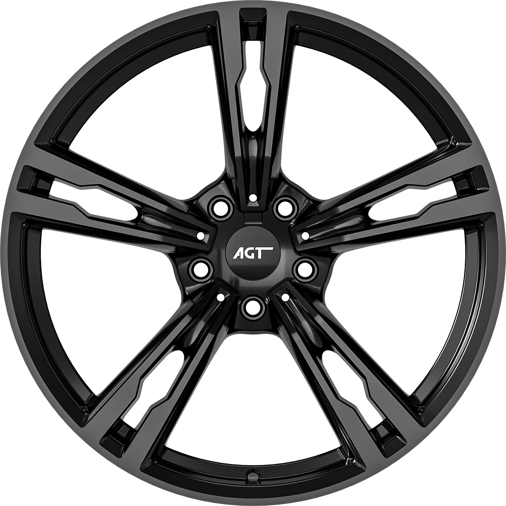 9.5X19" PCD 5X112 AGT Wheels 19265-2 ET40 66.60 mm Gloss Black
