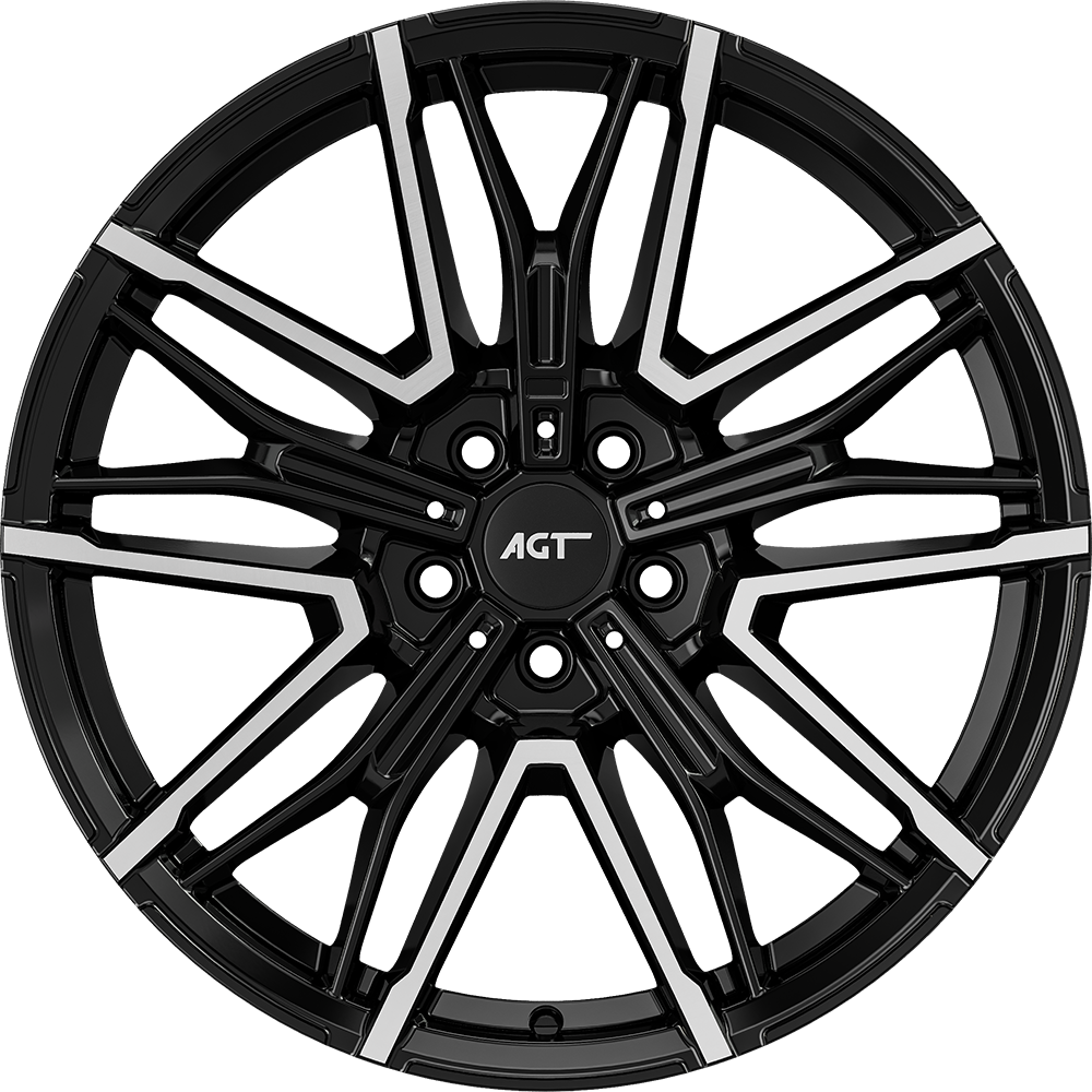 9.5X19" PCD 5X112 AGT Wheels 19272-2 ET40 66.60 mm Gloss Black