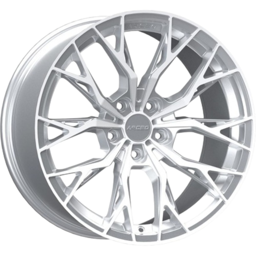 9.5X19" PCD 5X112 Arceo Wheels ARC-19239-12 ET42 SILVER DIAMOND ROMA 73.1 mm