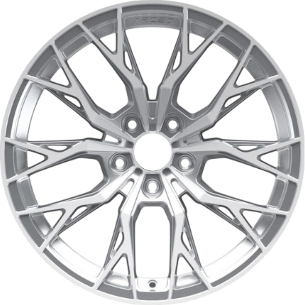 9.5X19" PCD 5X112 Arceo Wheels ARC-19239-12 ET42 SILVER DIAMOND ROMA 73.1 mm