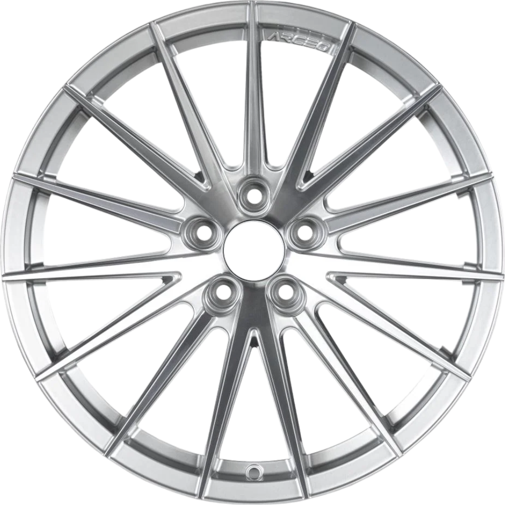 9.5X19" PCD 5X114.3 Arceo Wheels ARC-S1012-29 ET42 Silver Diamond Lisbon 73.1 mm