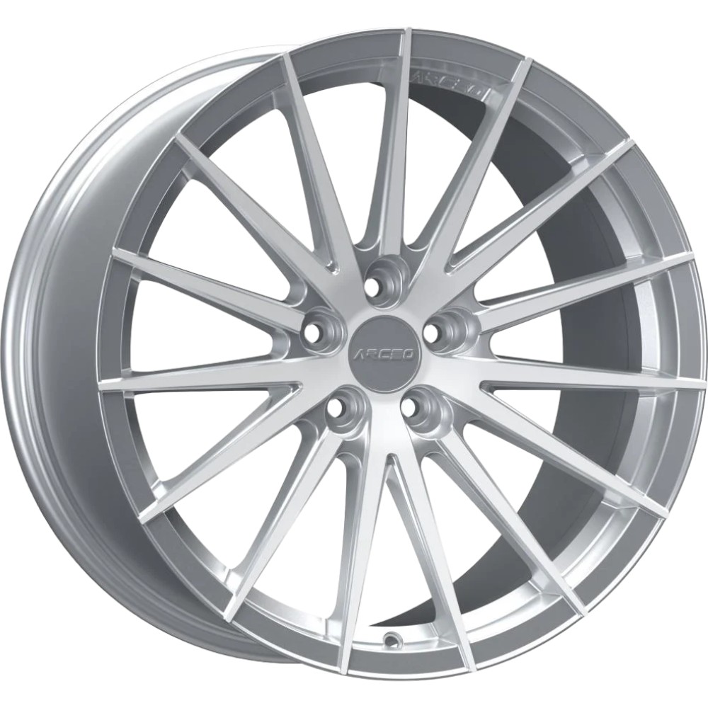 9.5X19" PCD 5X114.3 Arceo Wheels ARC-S1012-29 ET42 Silver Diamond Lisbon 73.1 mm