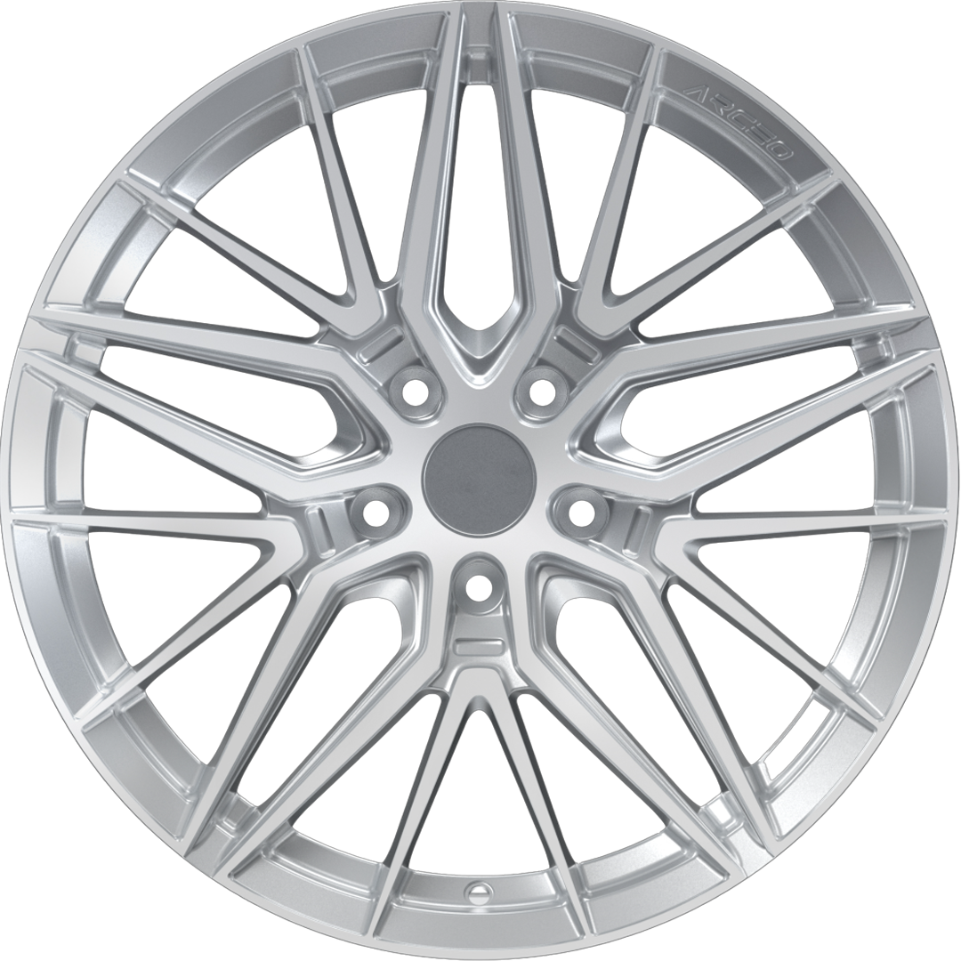 9.5X19" PCD 5X114 Arceo Wheels  19193 SILVER DIAMOND SEVILLA ET40 73.1 mm