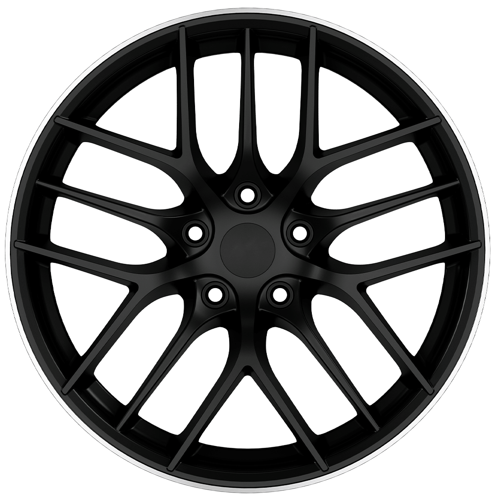 9.5X19" PCD 5X120 Arceo Wheels  19121 MATT BLACK LIP DIAMOND ET37 72.6 mm