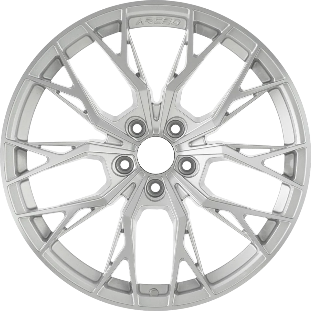 9.5X19" PCD 5X120 Arceo Wheels ARC-19239-38 ET42 SILVER DIAMOND ROMA 72.6 mm