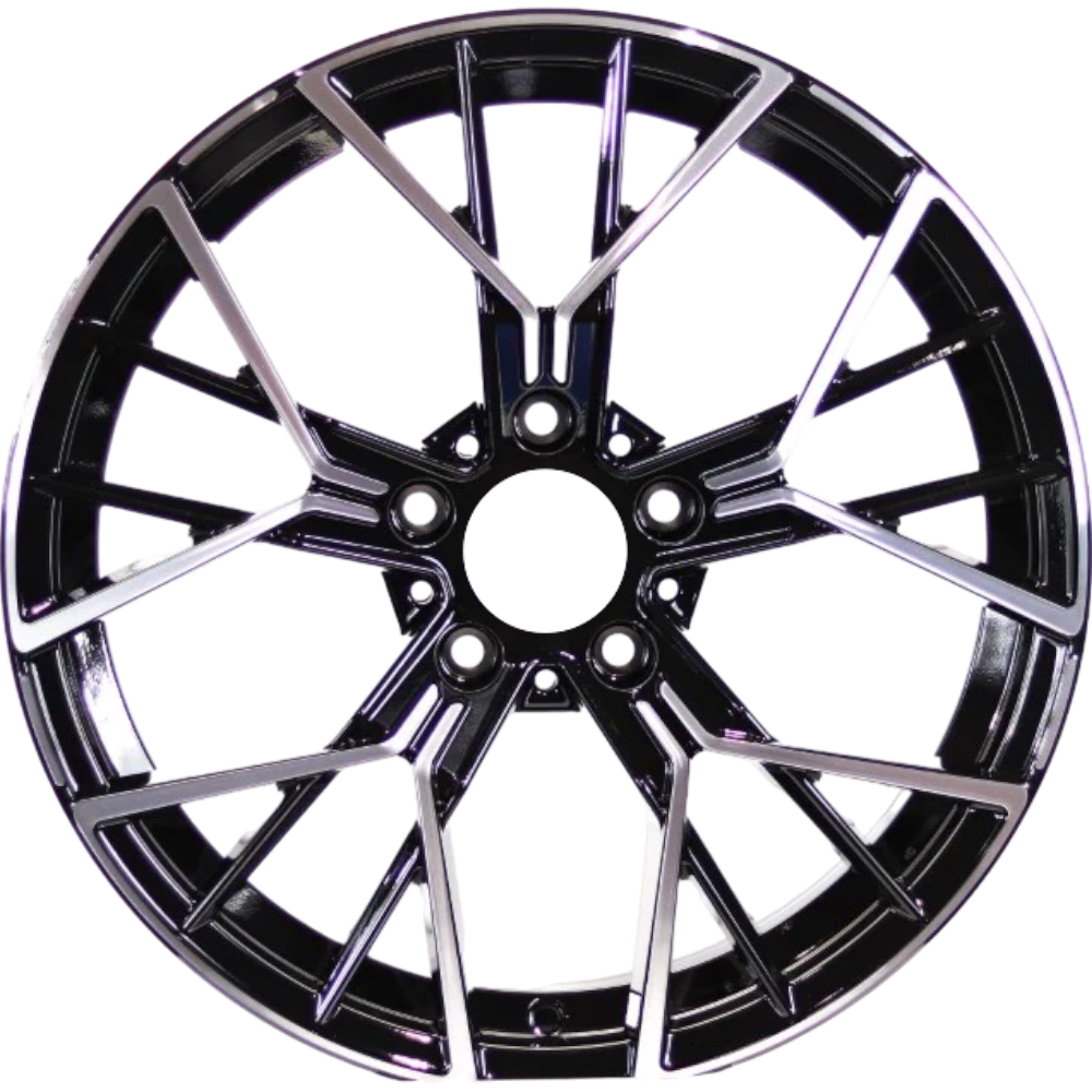 9.5X19" PCD5X112 Kormetal 719 ET37 Black Diamond 66.6 mm