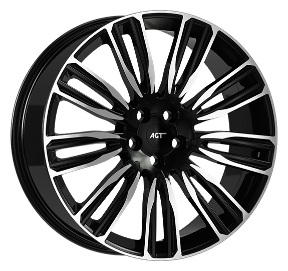 9.5X22" PCD 5X108 AGT Wheels 22188 ET48 72.60 mm Black Diamond