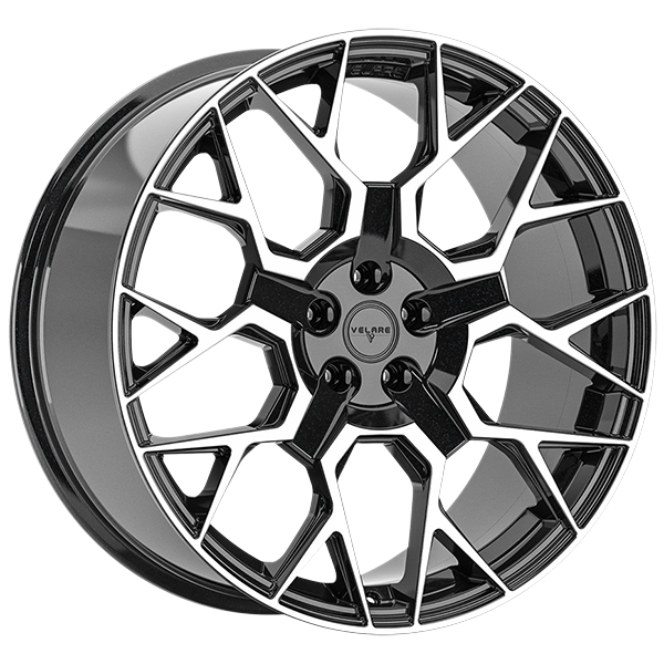 9.5X22" PCD 5X108 Velare 22083 ET33 74.10 mm Santorini Black Diamond