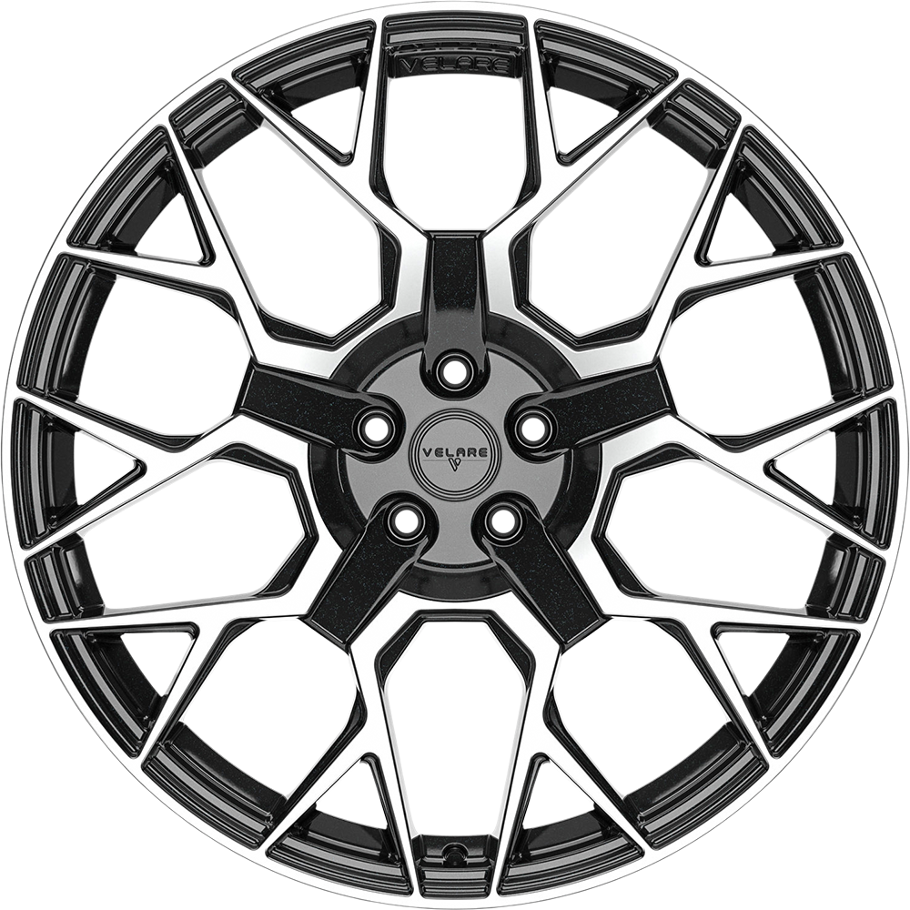 9.5X22" PCD 5X108 Velare 22083 ET33 74.10 mm Santorini Black Diamond
