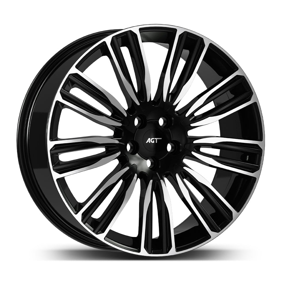 9.5X22" PCD 5X120 AGT Wheels 22188 ET48 72.60 mm Black Diamond