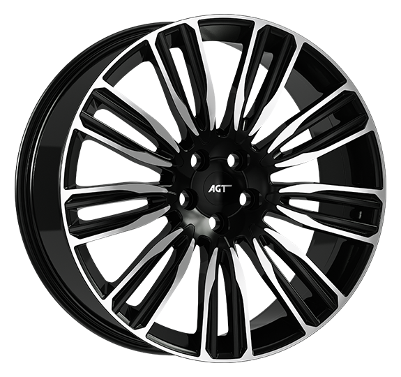9.5X22" PCD 5X120 AGT Wheels 22188 ET48 72.60 mm Gloss Black