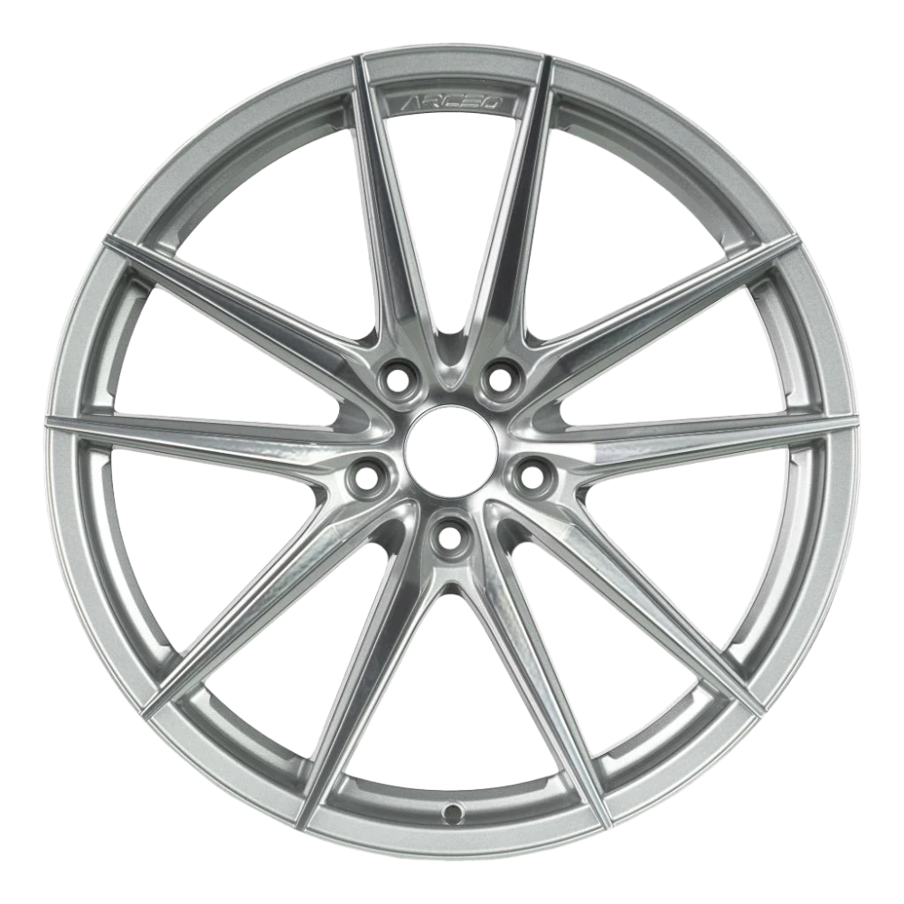 9.0X18" Arceo Wheels ARC 18190 Monaco Silver Diamond PCD 5x112 ET40