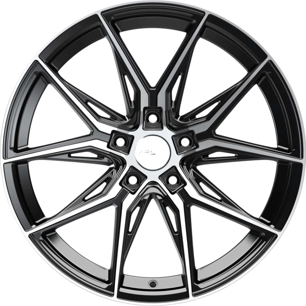 9.5X19" Arceo Wheels ARC 19177 Marseille Black Diamond PCD 5x120 ET37