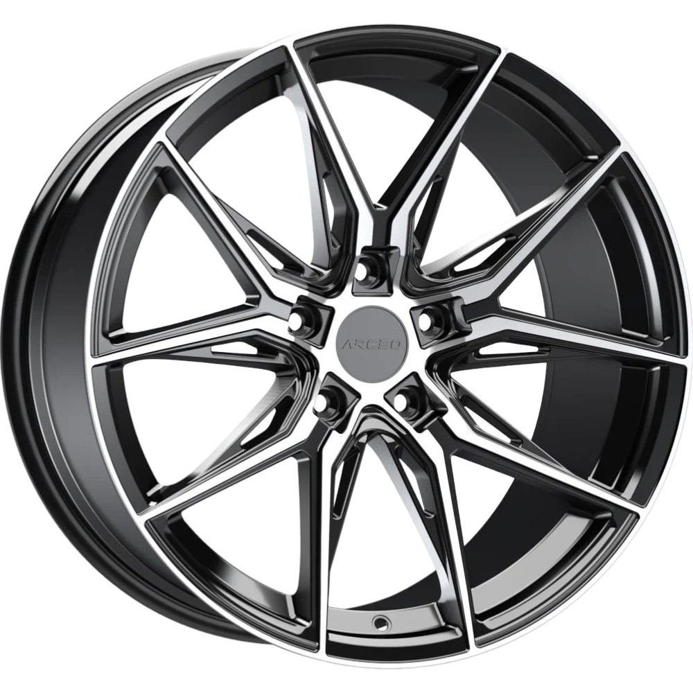 9.5X19" Arceo Wheels ARC 19177 Marseille Black Diamond PCD 5x120 ET37