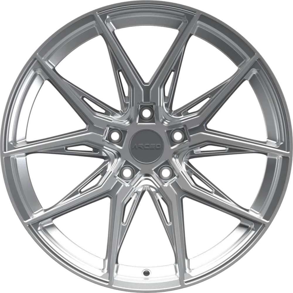 9.5X19" Arceo Wheels ARC 19177 Marseille Silver Diamond PCD 5x112 ET40
