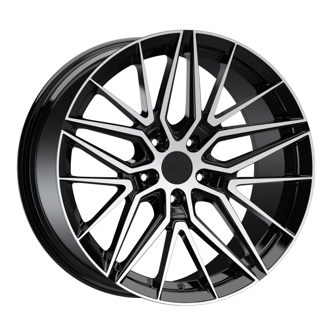 9.5X19" Arceo Wheels ARC 19193 Black Diamond PCD 5x112 ET40