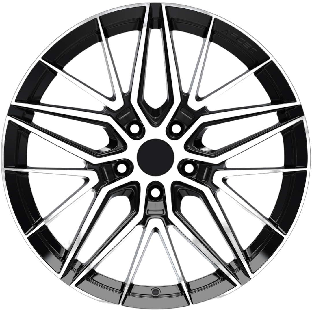 9.5X19" Arceo Wheels ARC 19193 Black Diamond PCD 5x112 ET40