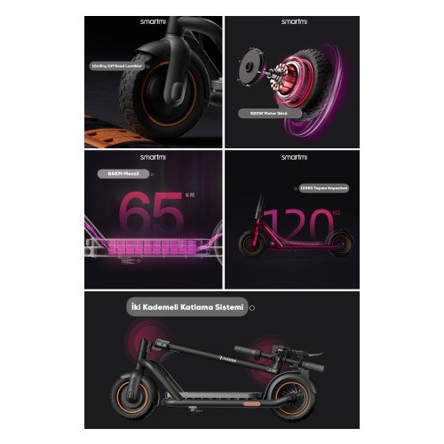 Navee N65 Black Elektrikli Scooter