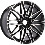 10X21" PCD 5X112 Deluge Performance F8454-2 ET37 66.6 mm BLACK MACHINED FACE