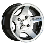 6.5X13" PCD 4X98 AGT Wheels 335 ET10 60.1 mm Black Diamond