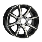 5.5X13" PCD4X100 AGT Wheels 366 ET28 Black Diamond 67.1 mm