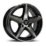 6.0X14" PCD 4X100 Tork TRK-244 ET35 Black Machined 73.1 mm