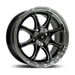 6.0X14" PCD 4X100 Tork TRK-359 ET35 Black Machined 73.1 mm