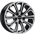 6.0X14" PCD 4X108 EMR Wheels EMR-G690-07 ET25 BLACK DIAMOND 65.1 mm