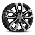 6.0X16" PCD 5X130 AGT Wheels 16275 ET68 78.10 mm Gloss Black Diamond