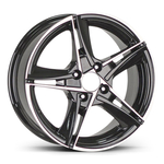 6.5X15" PCD 4X100 AGT Wheels 15046 ET35 67.10 mm Hyper Black Diamond