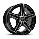 6.5X15" PCD 4X100 Tork TRK-3143 ET35 Black Machined 73.1 mm