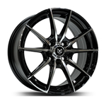 6.5X15" PCD 4X100 Tork TRK-3367 ET35 Black Machined 73.1 mm
