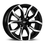 6.5X15" PCD 4X98 AGT Wheels 534-3 ET35 67.10 mm Black Diamond