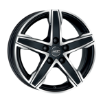 6.5X15" PCD 5X98 AGT Wheels 15256 Napoli ET35 58.1 mm Black Diamond