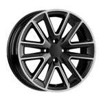 6.5X16" PCD 4X100 AGT Wheels 16274 ET37 67.10 mm Gloss Black Diamond