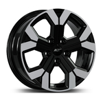 6.5X16" PCD 5X114 AGT Wheels 16260 Argent ET40 66.10 mm Black Lip Diamond