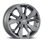 6.5X16" PCD4X100 AGT Wheels 16163 ET38 Hyper Black 67.1 mm