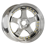 7.0X15" PCD 5X100 EMR Wheels L002-23 ET35 73.10 mm VC+ Gold Rivet