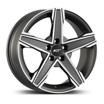 7.0X16" PCD 5X100 AGT Wheels 16256 Napoli ET35 67.1 mm Titan Diamond