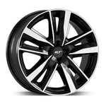 7.0X17" PCD 4X100 AGT Wheels 17226-1 ET35 Black Diamond 67.10 mm