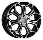 7.0X17" PCD 5X105 AGT Wheels 17263 Compass ET38 65.1 mm Black Diamond