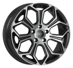 7.0X17" PCD 5X108 AGT Wheels 17263 Compass ET38 67.1 mm Titan Diamond