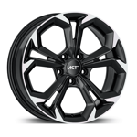7.0X17" PCD 5X114.3 AGT Wheels 17262 RS-02 ET40 67.1 mm Black Diamond