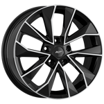 7.0X17" PCD 5X114 AGT Wheels 17129 ET50 67.10 mm Gloss Black Diamond