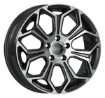 7.0X17" PCD 5X114 AGT Wheels 17263 Compass ET38 67.1 mm Titan Diamond